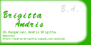 brigitta andris business card